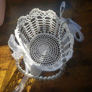 Boho flower girl basket